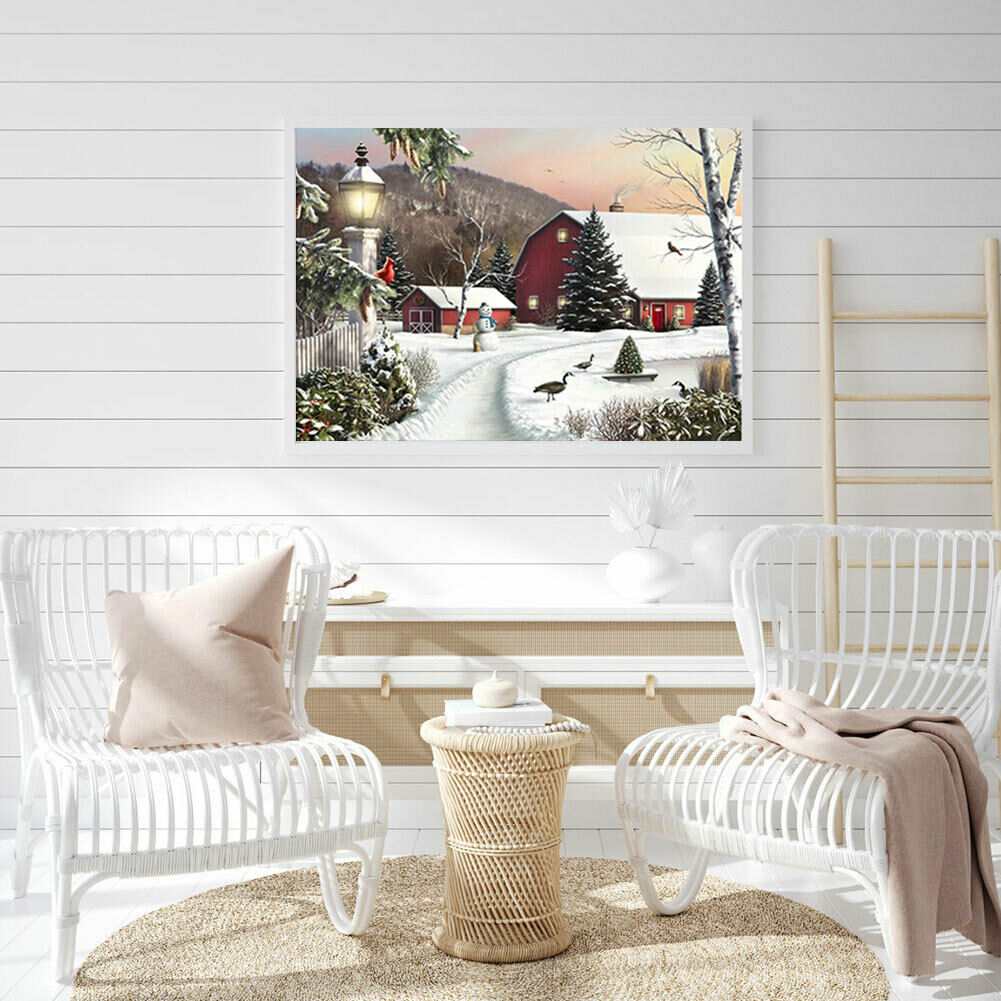 Clear Sky Snow DIY Full Drill Diamond Painting Embroidery Cross Stitch Gift @