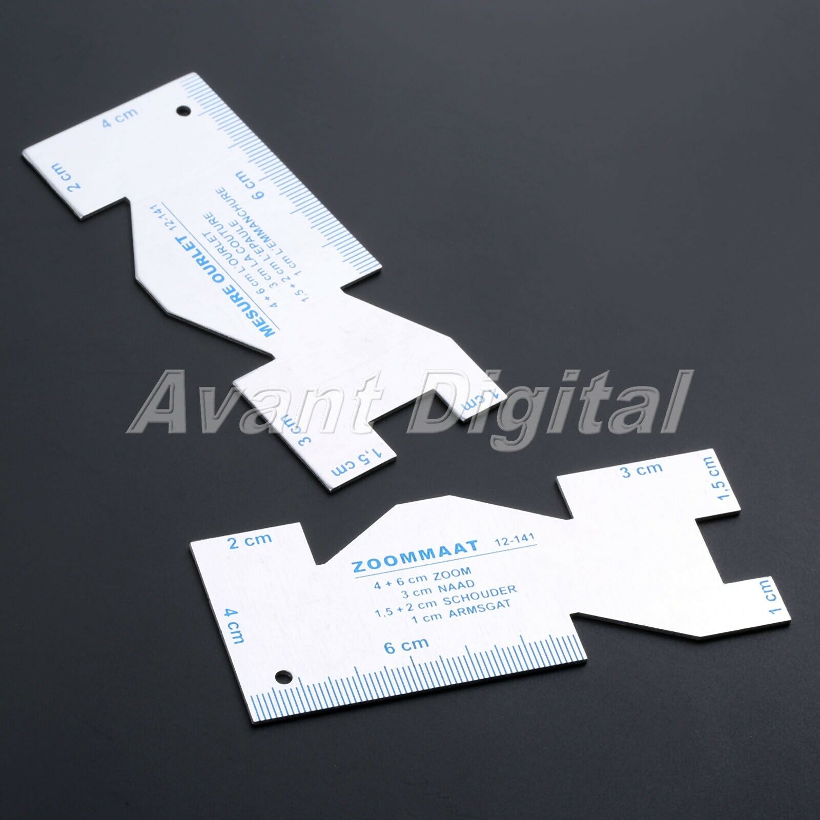 Metal Sewing Gauge Rulers Double Sides Durable Household Quilting Measuring Tool