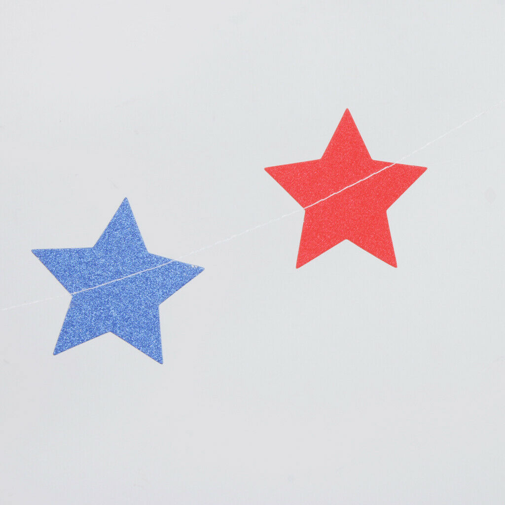 Paper Sparkling Star Garland Bunting Banners Home Party Hanging Decoration