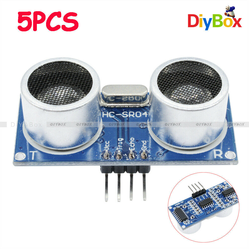 5pcs Ultrasonic Module HC-SR04 Distance Measuring Transducer Sensor for Arduino
