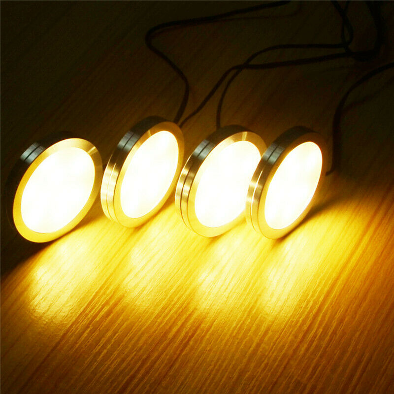 8x Warm White Interior Ceiling Lights 12V 11key remote controller for camper RV