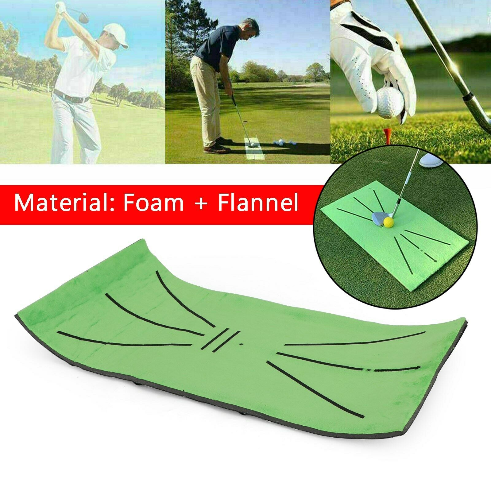 Golf Training Mat Swing Detection Batting Practice Training Aid Game 30x60cm BS5