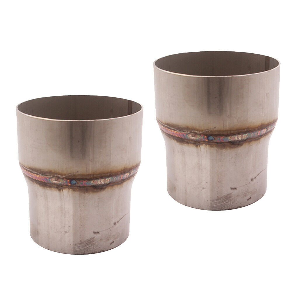 2x Mild Exhaust Pipe Reducer 3" O.D. to 4" O.D. Rustproof Anti-corrosion