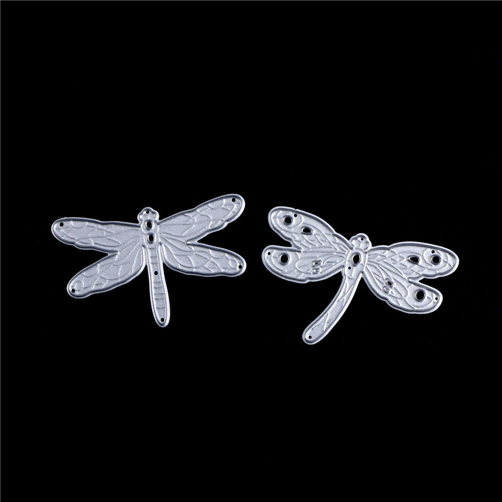 2pcs Dragonfly Metal Cutting Dies For DIY Scrapbooking Embossing Folder Decor Tt