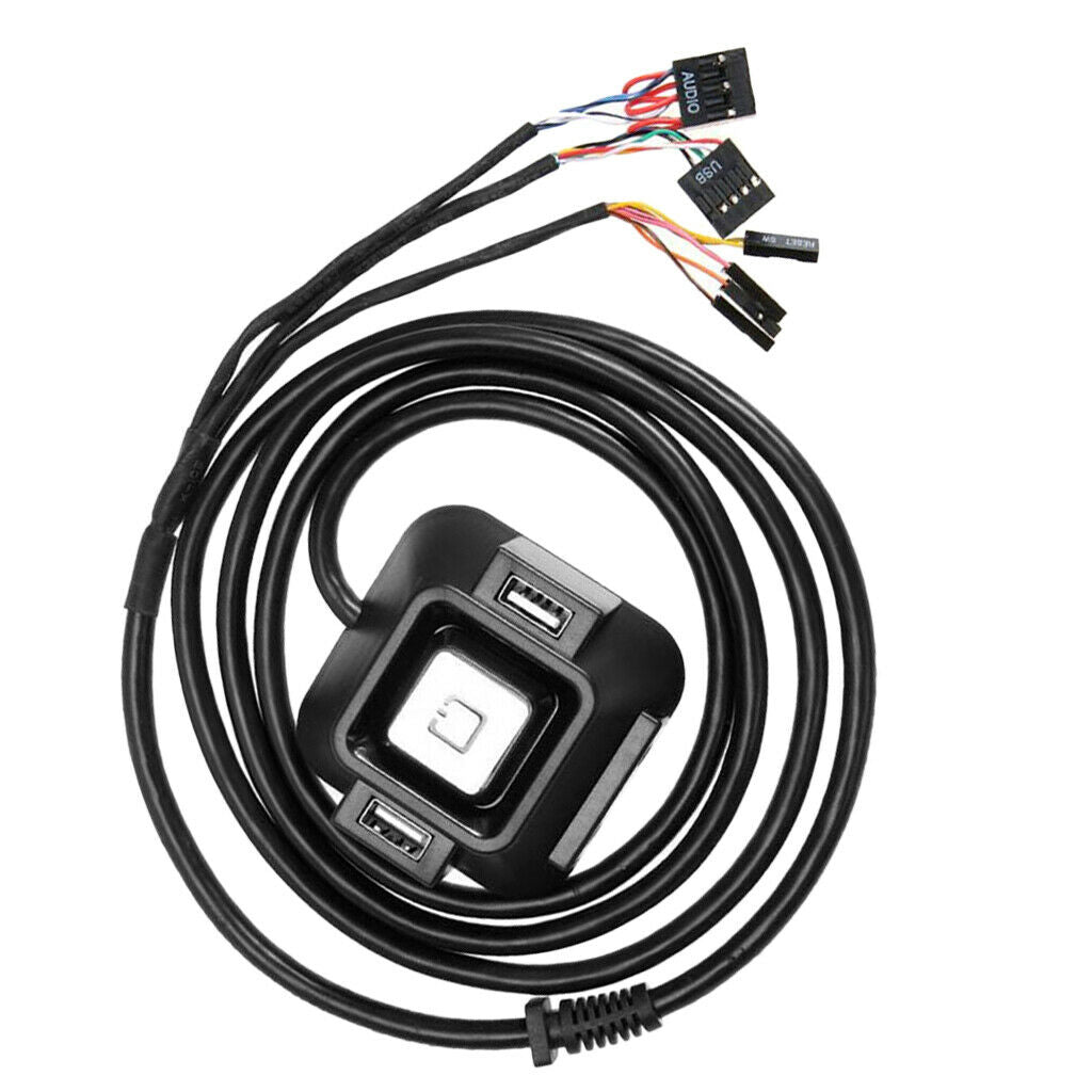 1x Desktop Computer Case Power Supply on / off Reset Push Button Switch