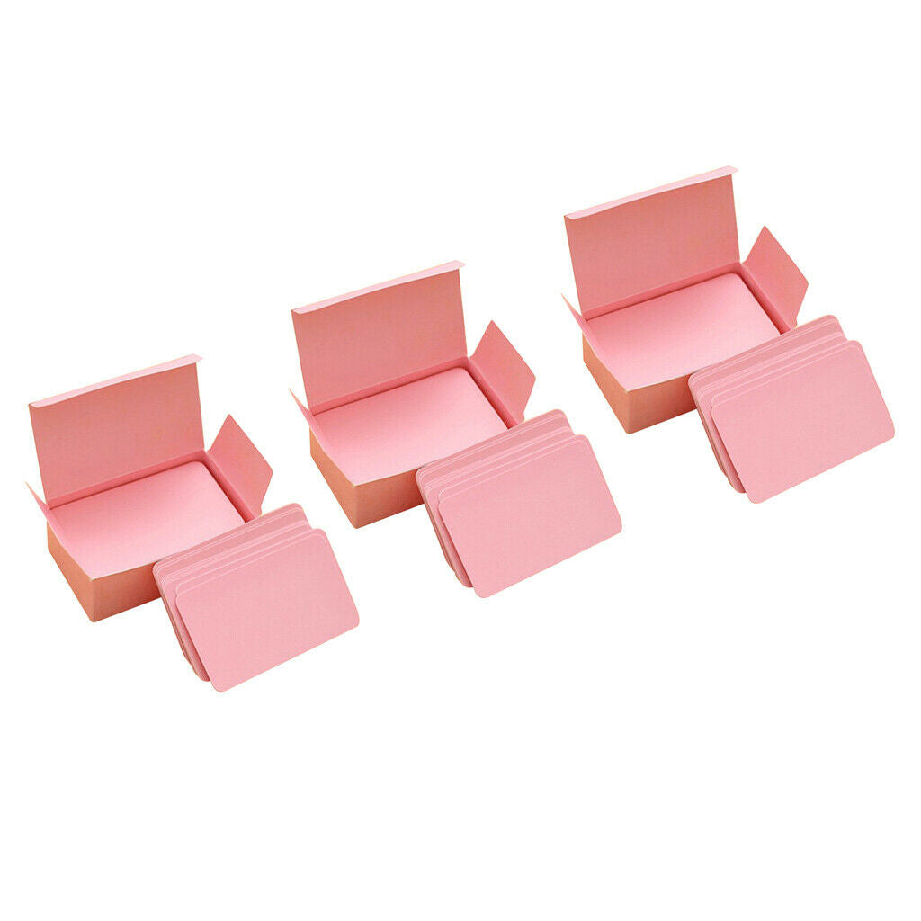 3 Box Paper Note Cards DIY Quick Invitation Graffiti Study Pink 90x54mm