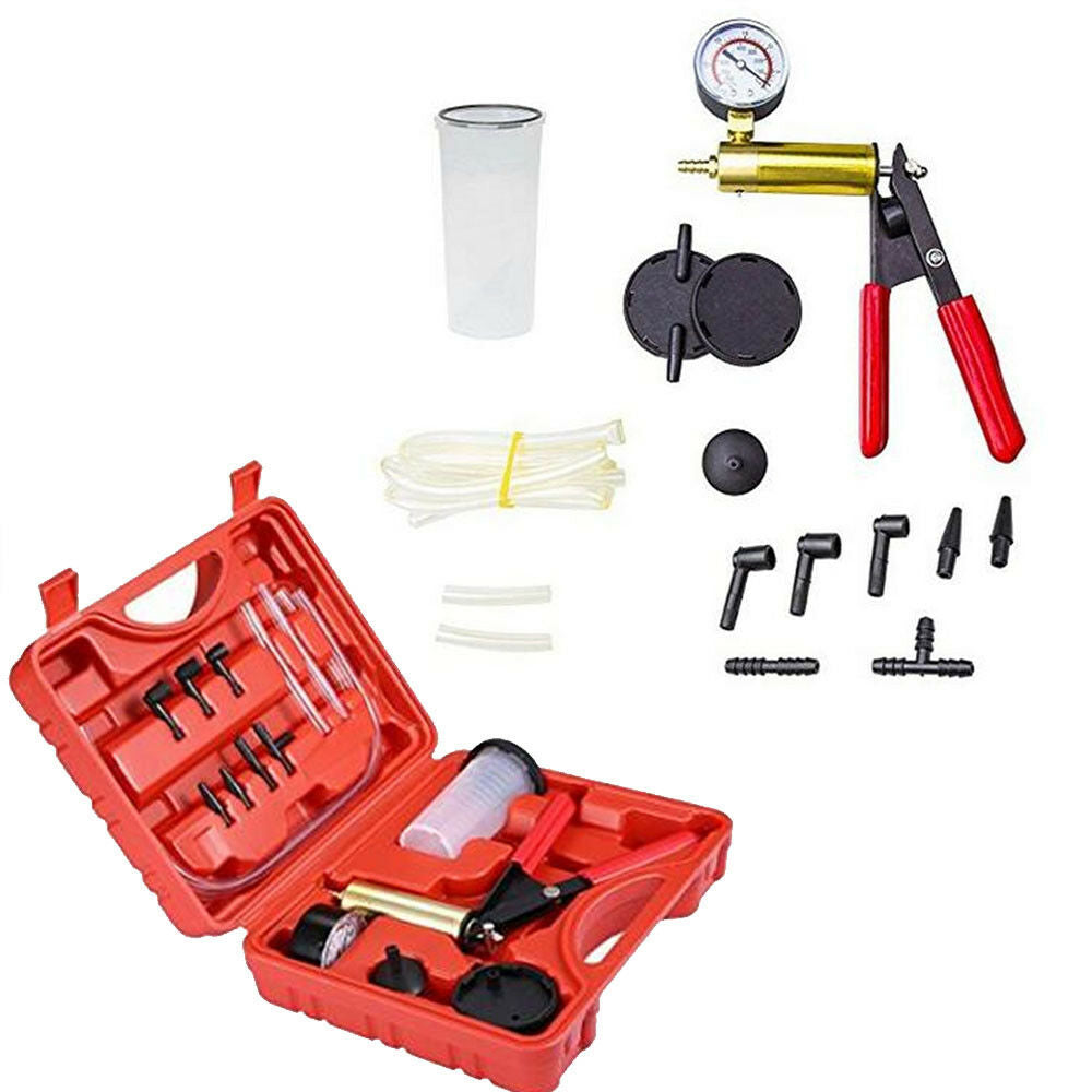 Universal 2in1 brake fluid bleeder and  0- 30inHg  vacuum pump tester tool kit
