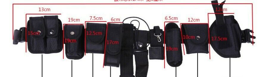 Hunting Training Security Guard Equipment Pouch Pack Belt with Bags Holster