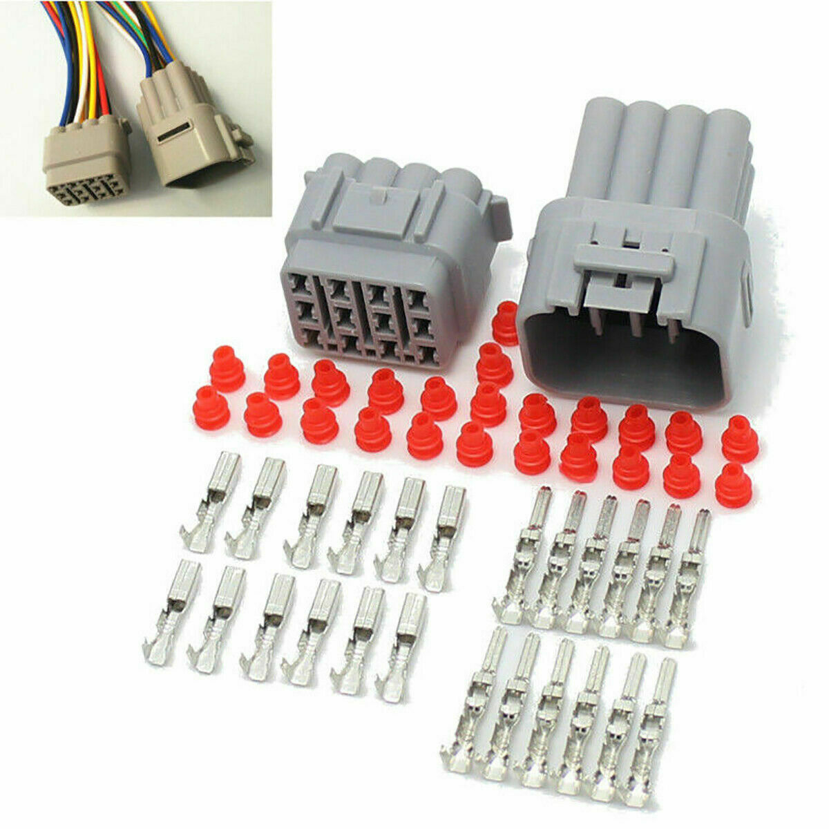 1 Set Car Part 12 Pin Way Sealed Waterproof Electrical Wire Auto Connector Plug