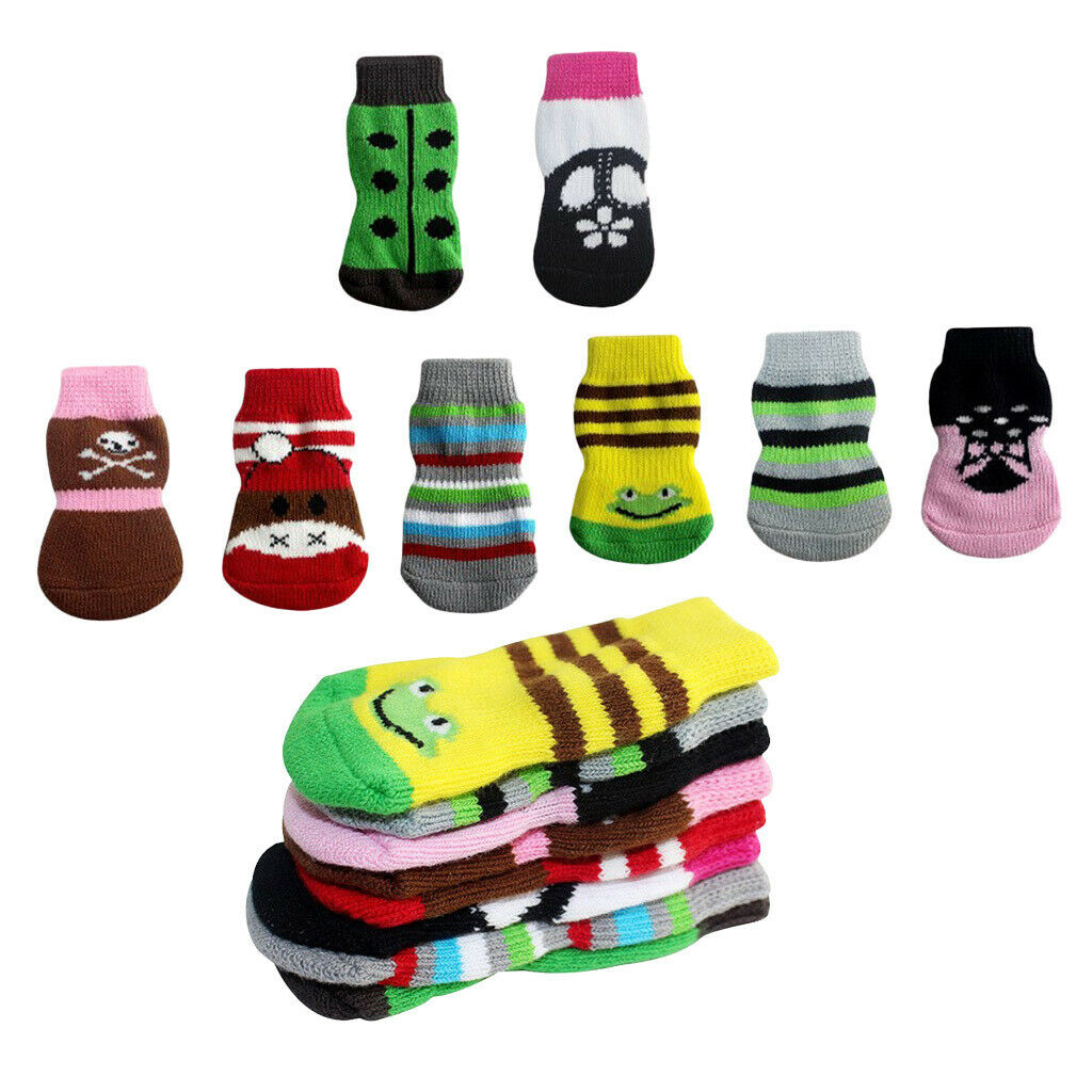 Lot of 8pcs Dog Socks Winter Socks for Dogs Socks for Dogs And Cats
