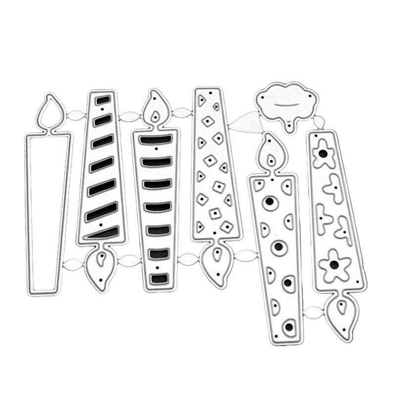 Birthday Candle Metal Cutting Dies Stencil DIY Scrapbooking Album Stamp Paper