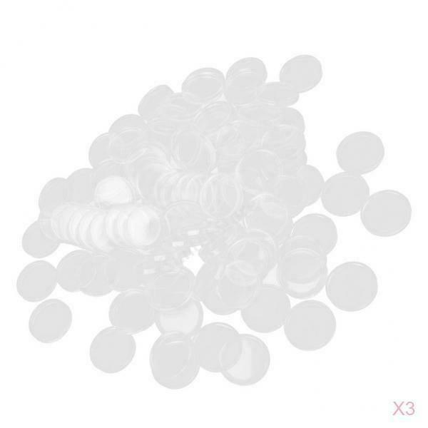 300x Clear Plastic Round Commemorative Coin Capsules Holders Case 20mm