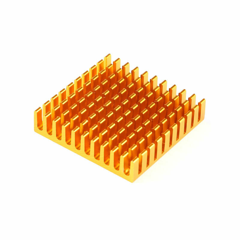 2pcs Heat sink radiator 45*45*10MM thick base Yellow thick aluminum plate alloy