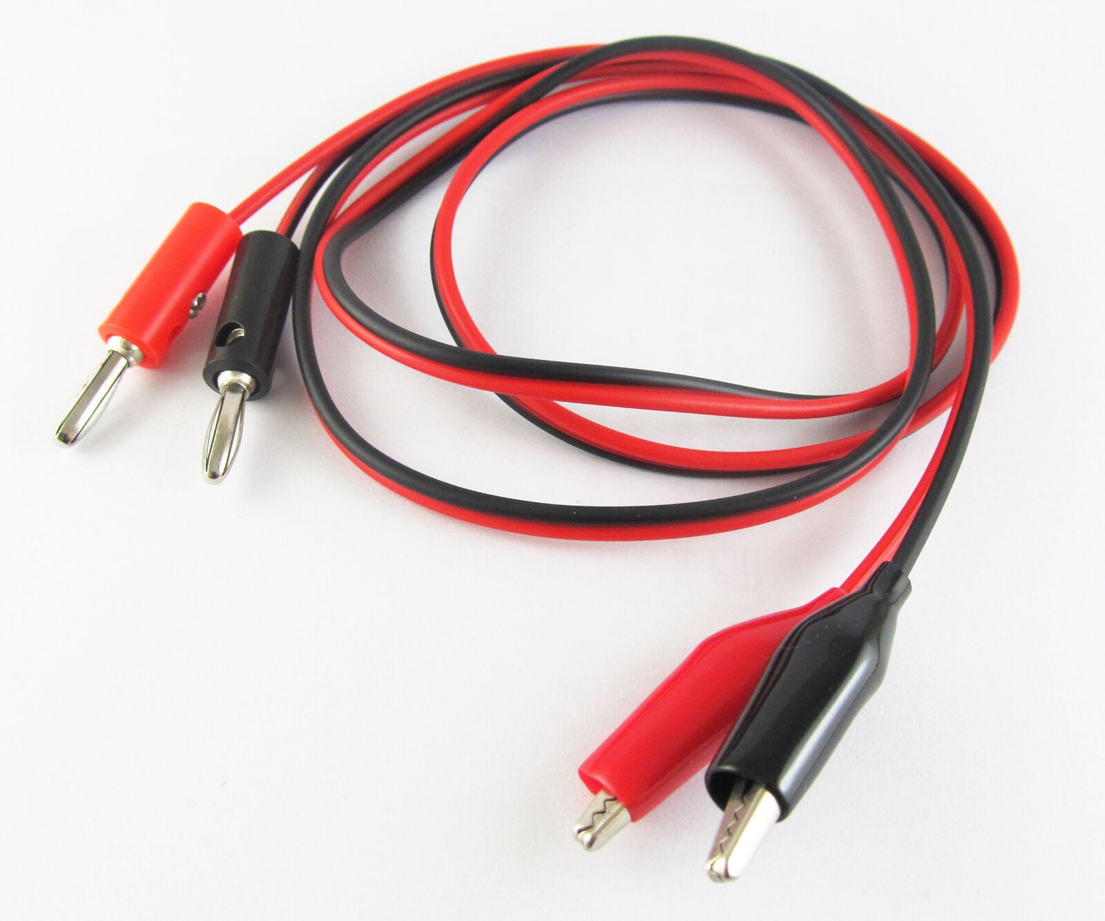 50pairs 1M/3.3FT Alligator Clip to 4mm Banana Plug Electrical Test Cable Leads