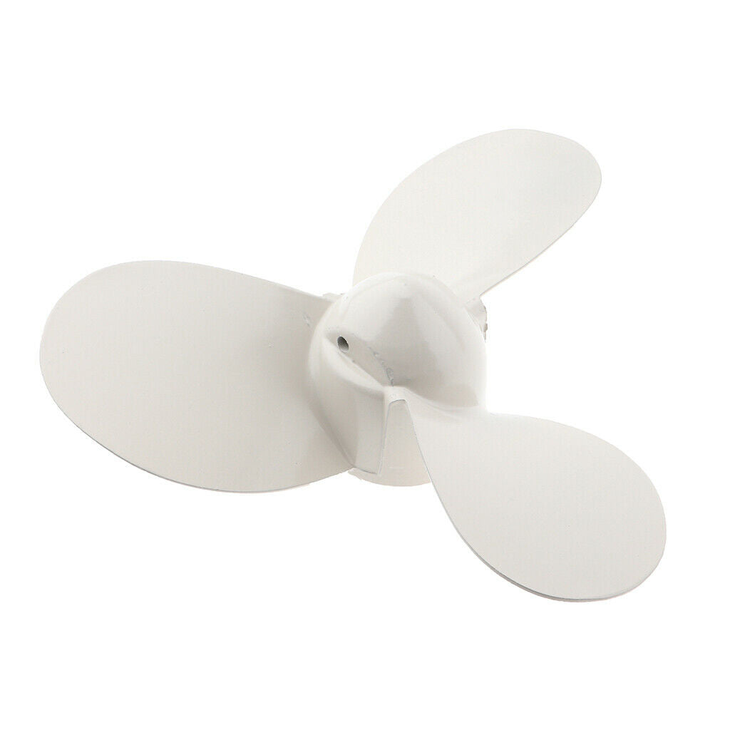 3- Aluminum Aluminum Boat Propeller for Yamaha 2HP Pitch Prop White Push Tool