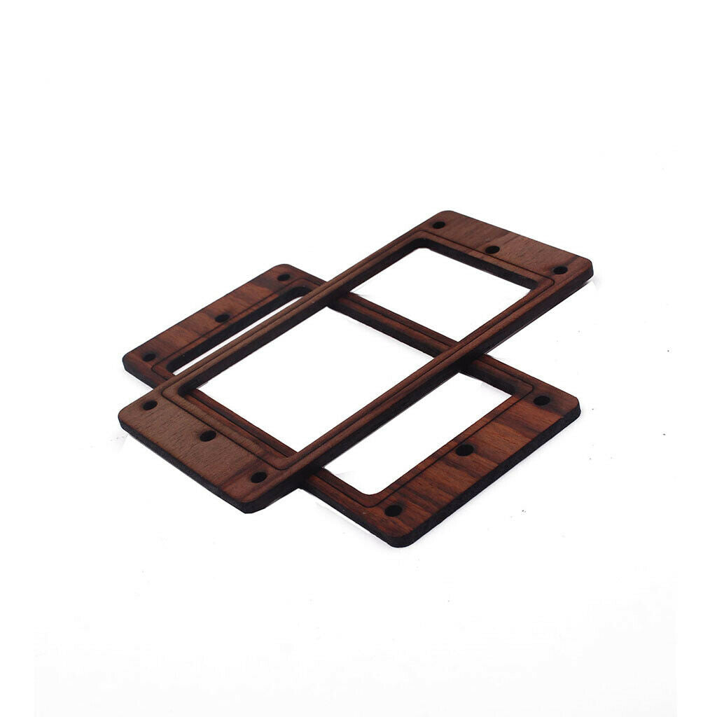 2x Rosewood Humbucker Pickup Mounting Ring Frame w/ Screws for Guitar Parts
