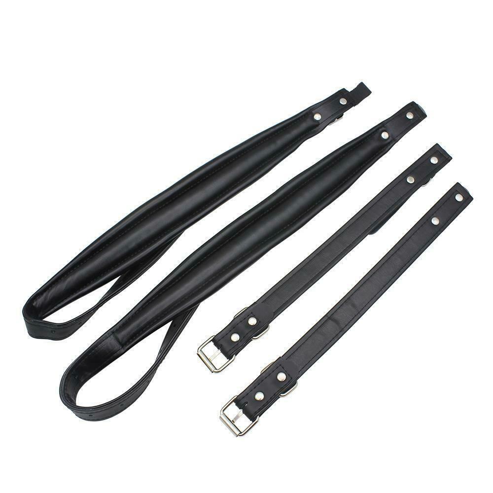 1 Pair Leather Accordion Straps Arm Straps Thickened Belts Parts Black