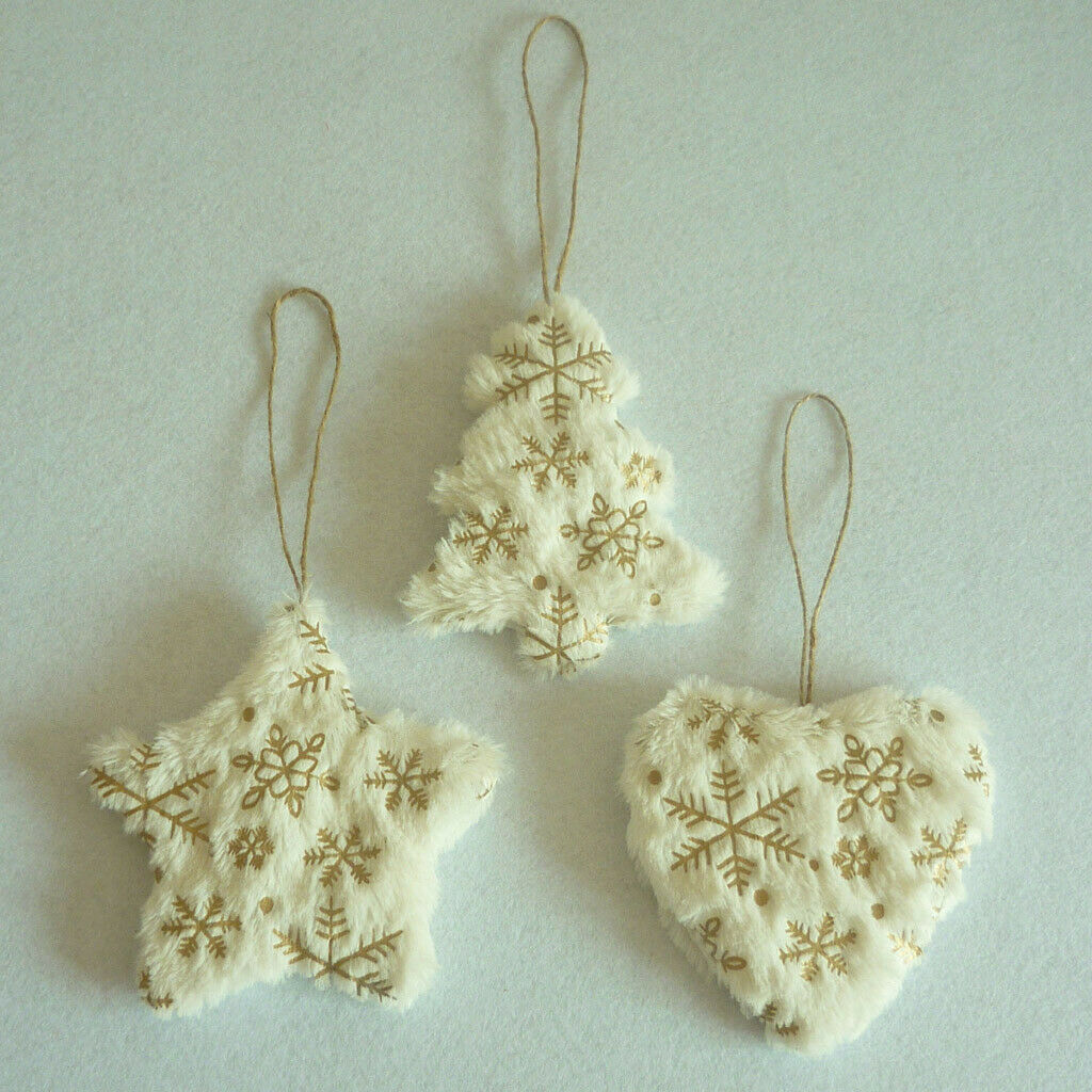 3/Set Christmas Tree Hanging Decorations Holiday Party Decor Heart/Tree/Star