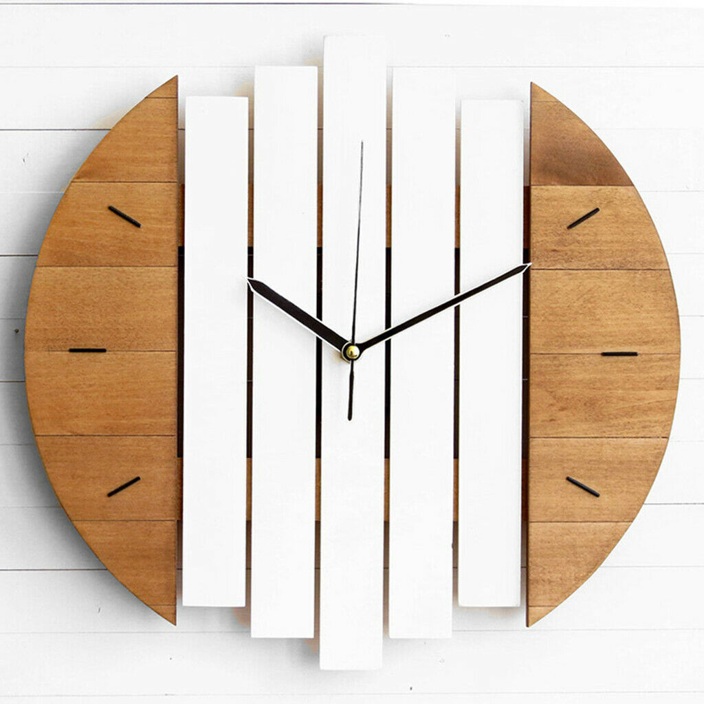 Modern Steampunk Wooden Wall Clock Rustic Silent Clocks Living Room Bedroom