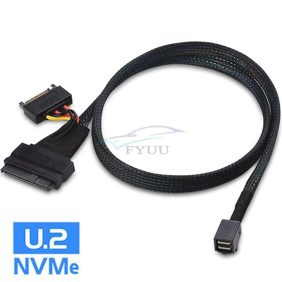 500mm SAS SFF 8643 To U.2 SFF 8639 NVMe SSD Operation SATA Power Adapter Cable