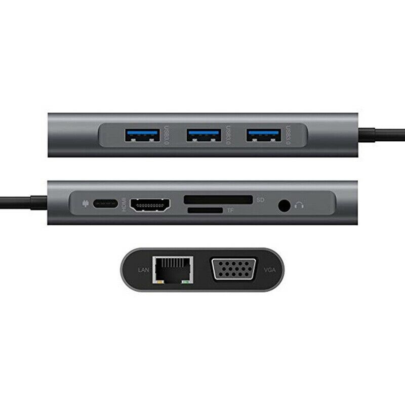 10 in 1 USB C HUB, Multi-Function Docking Station, USB C Hub PD Fast Charging,B9