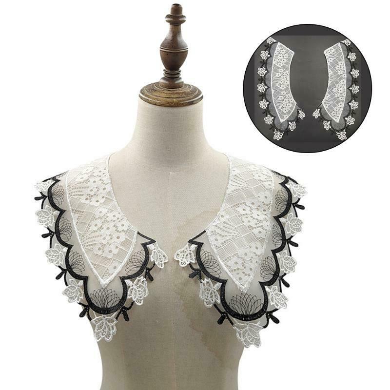 Women False Collar Lace Collar Detachable Shirt Neck Semicircular Necklace