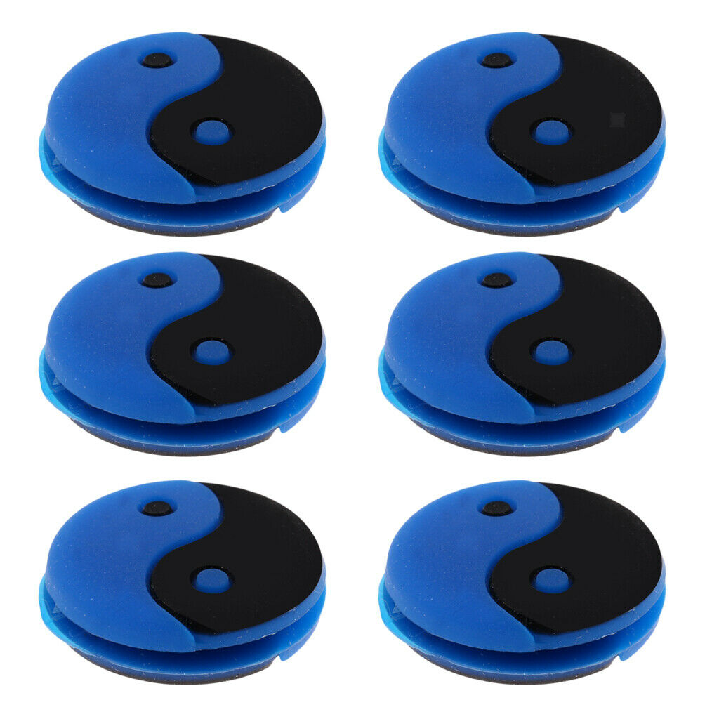 6 Pieces/Pack Tennis Racquet Vibration Dampener Shock Absorber Damper Gifts