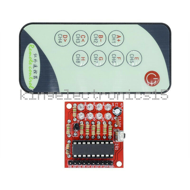 9 Keys Remote Control 8 Channel Relay Driving IR Infrared Receiver Module NEW