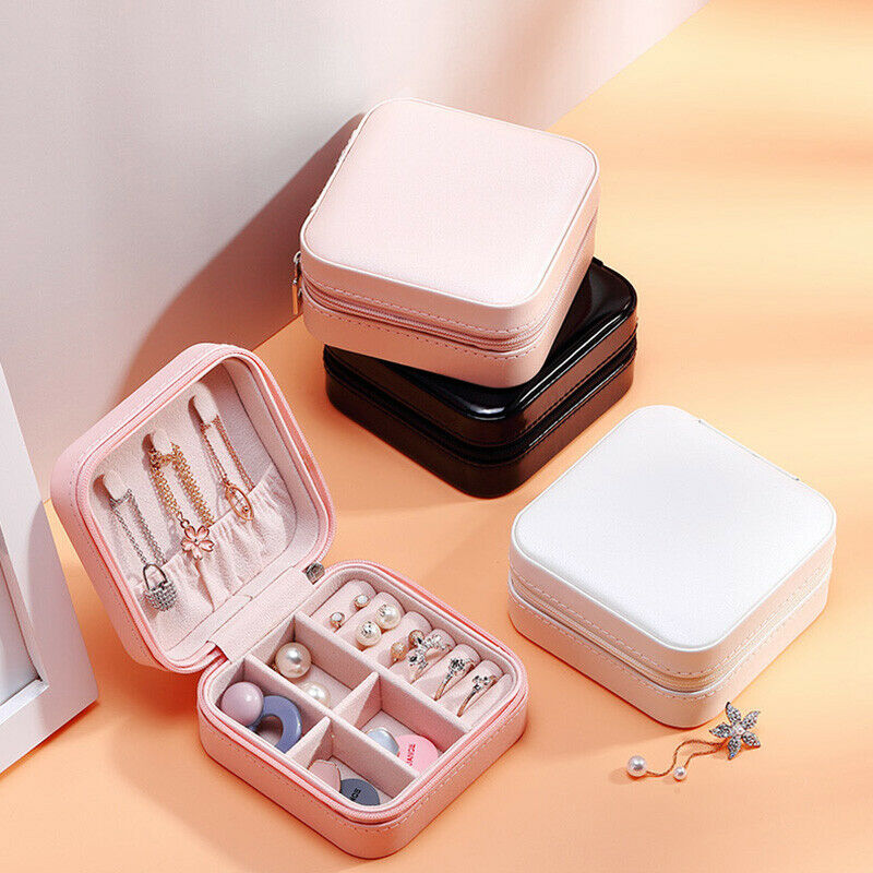 Leather Box Organizer Portable Travel Jewellery Case Ornament Case Storage HN US