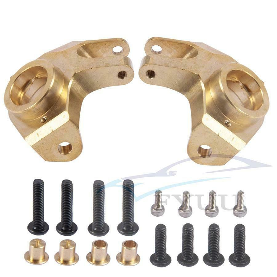 1 Pair Brass Heavy Duty Front Steering Knuckle For 1/10 RC Axial SCX10 II 90046