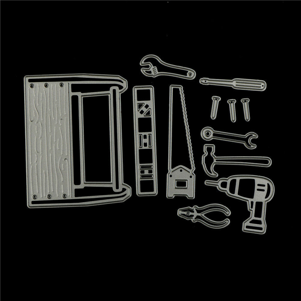Brief 12pcs Necessities in Tool Box Cutting Dies DIY Scrapbooking Photo Craft SJ