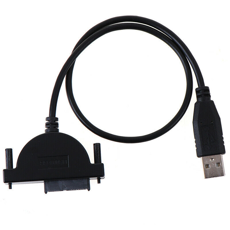 USB 2.0 to Mini Sata II 7+6Pin Adapter for Laptop CD/DVD ROM Drive Cabl J.l8