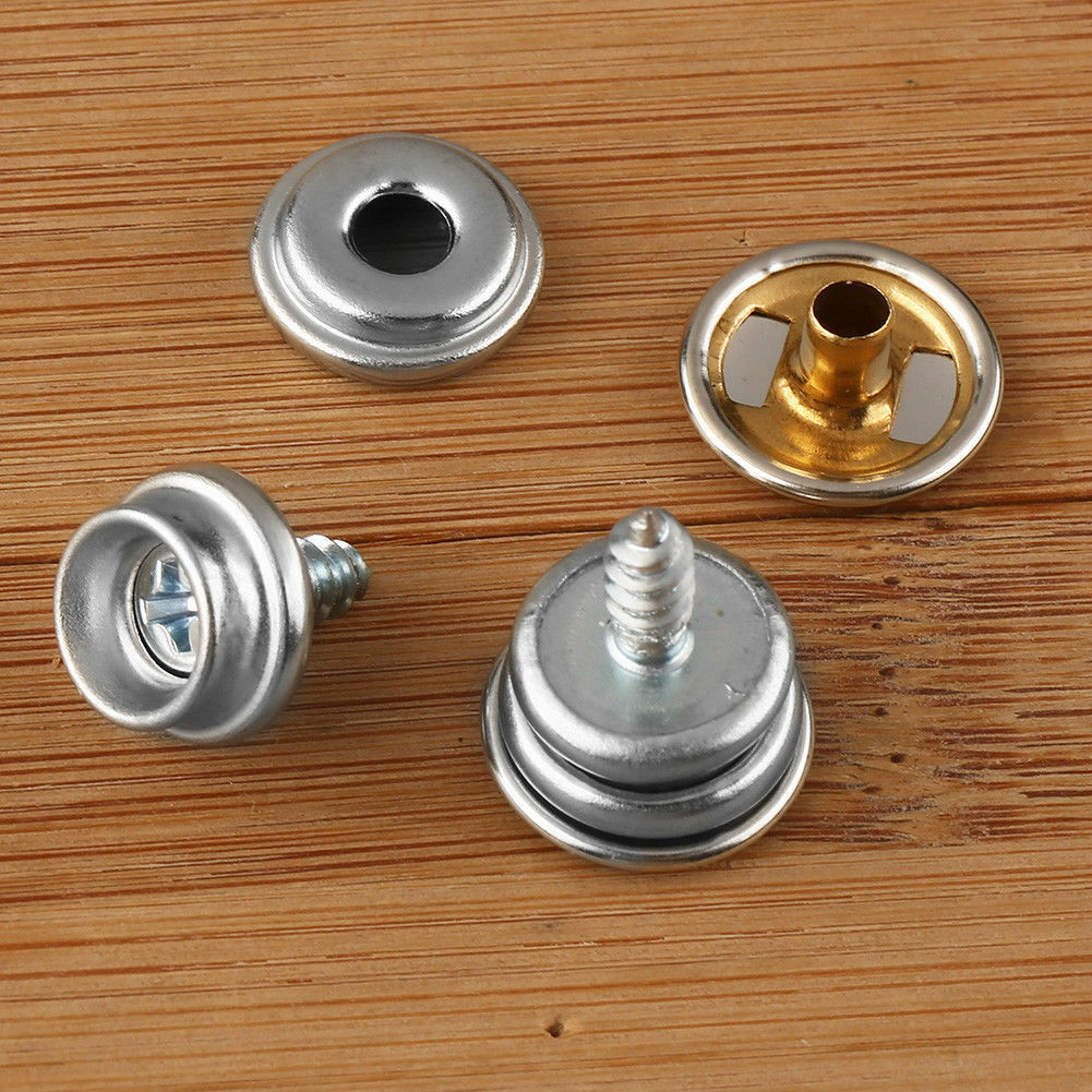 150PCS Boat Marine Canvas Fabric Snap Cover Button Socket Kits Metal