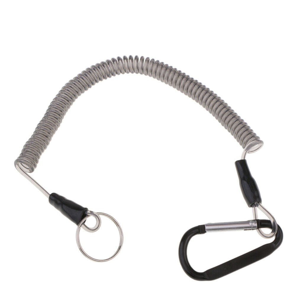 Fishing Coiled Lanyard Boating Fishing Rope Secure Pliers Lip Grips Tackle