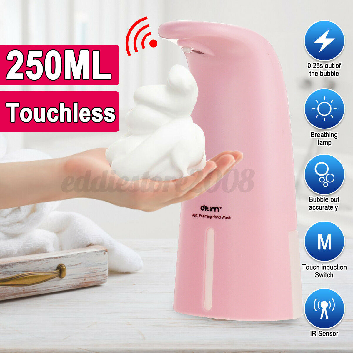 Automatic Soap Liquid Dispenser IR Touchless Handsfree Bathroom Kitchen  ï¼A