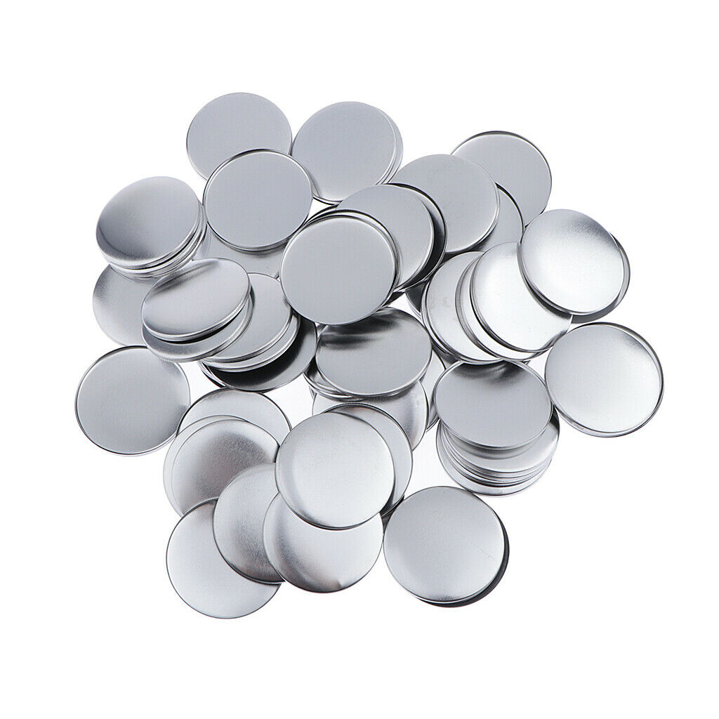 Set of 100 Durable Metal Button Parts 44mm 1 3/4Inch for Badge & Button Making