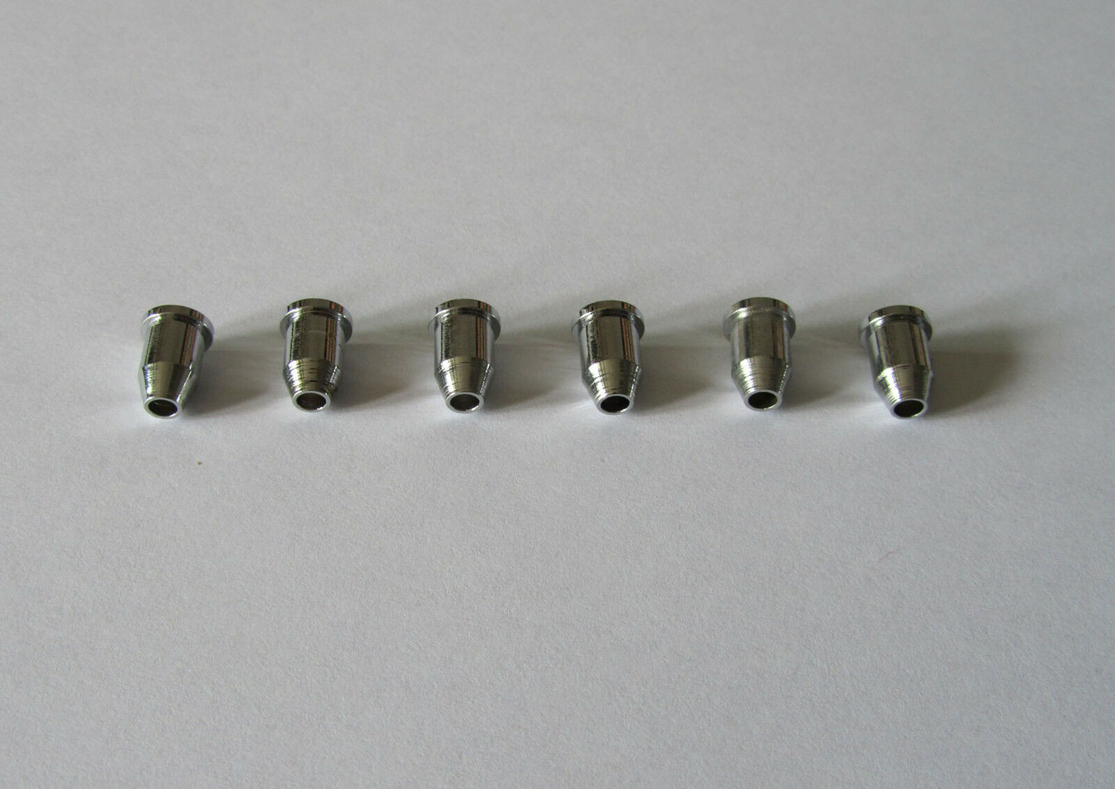 6x Chrome Guitar String Through Body Ferrule 1/4" String Ferrules for Telecaster