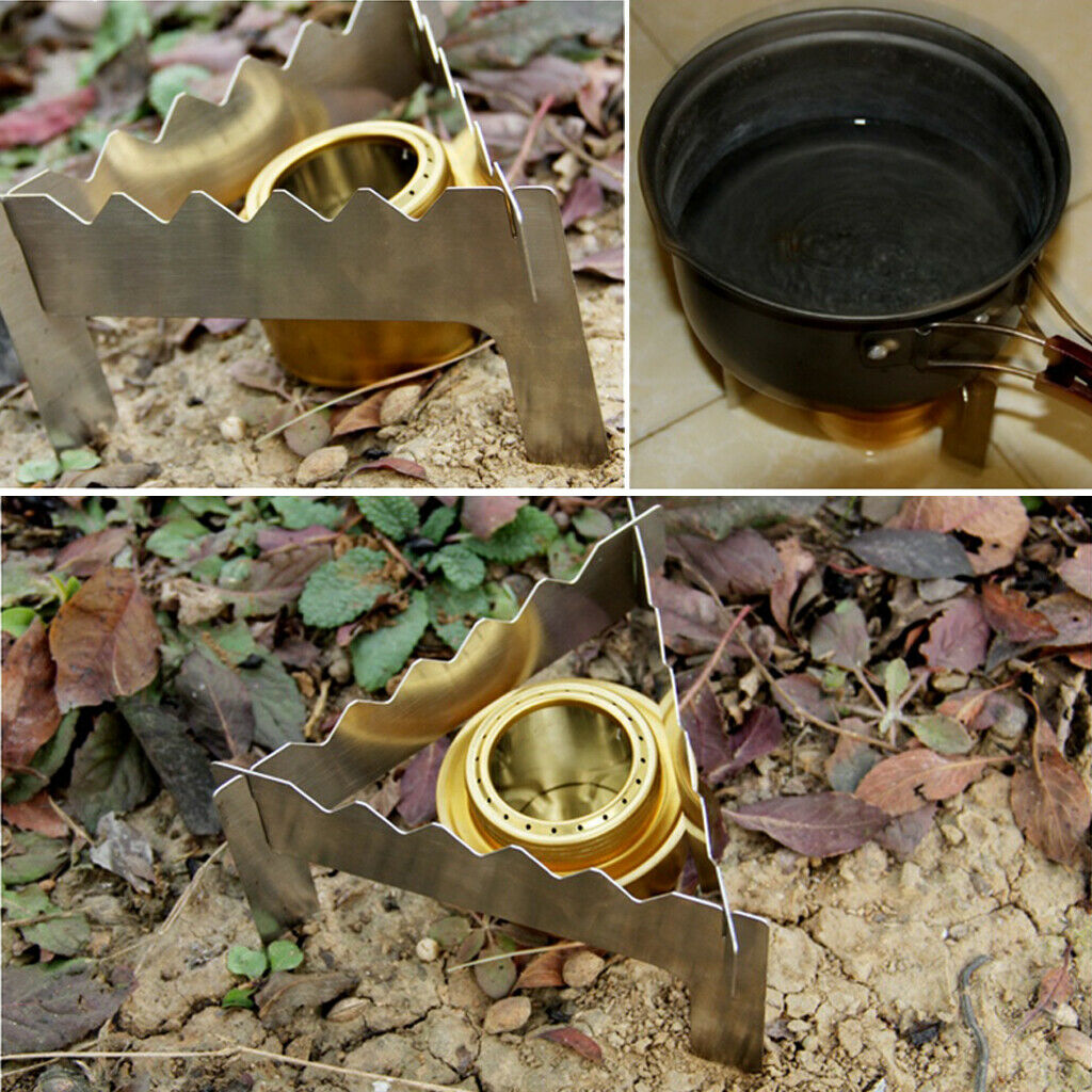 Camping Equipment Pocket Stove Alcohol Burner Stand, Portable Outdoor Camping