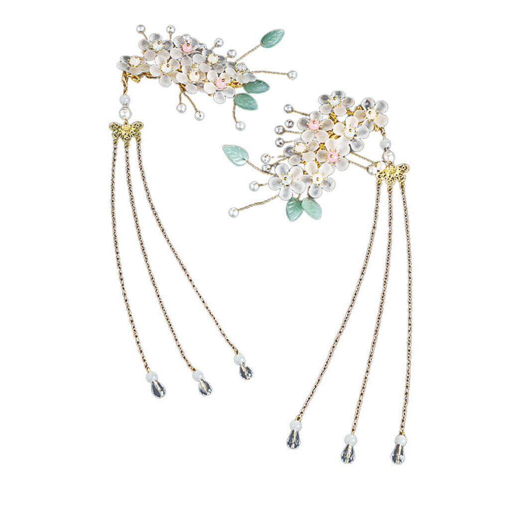 2 Pieces Female Hairpin Retro Hair Comb Tassel Hair Clasp Hair Accessories