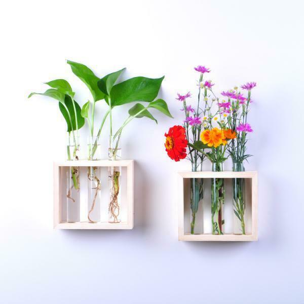 2Pcs Nordic Test Tube Glass Vase Hydroponic Vase Elegant Tabletop Vase For Water