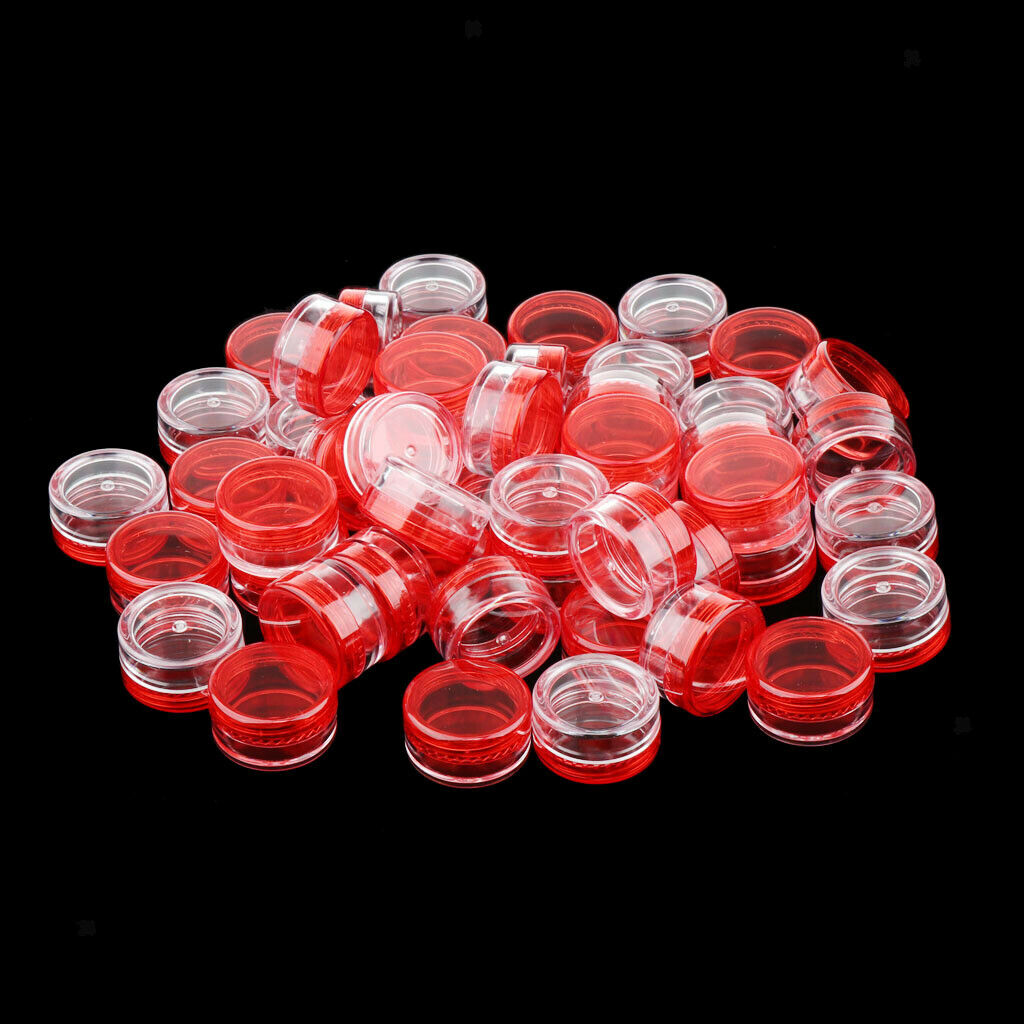 50x Makeup Eyeshadow Jars Pots Portable Powder Lip Balm Cosmetic Case 5g