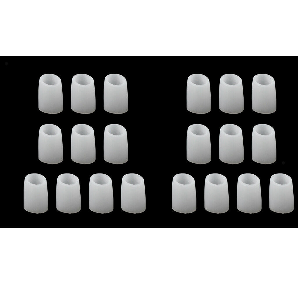 20pcs Silicone Gel Tube Toe Separator Bunion Protector Cover Foot Cushion L