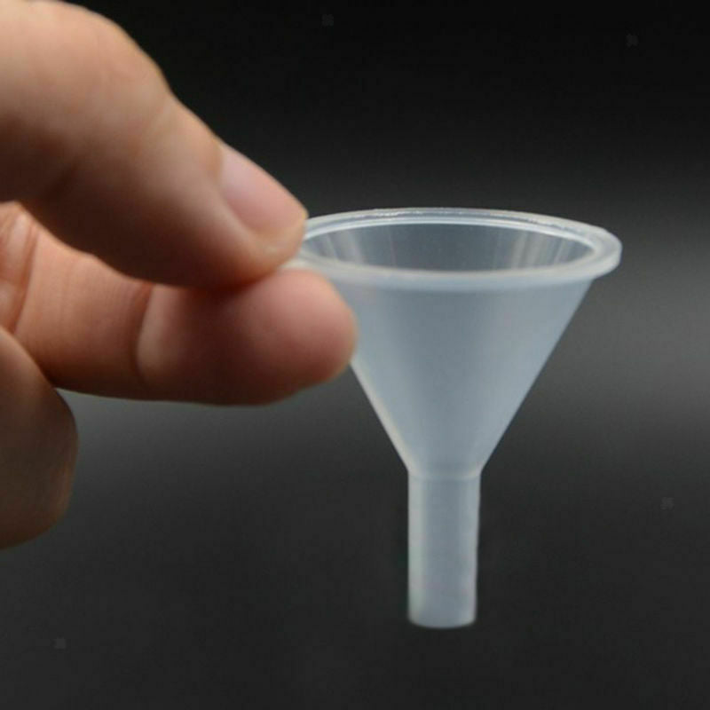30X Short Stem Mini Funnels for Liquid Oil Perfume Diffuser Clear Plastic