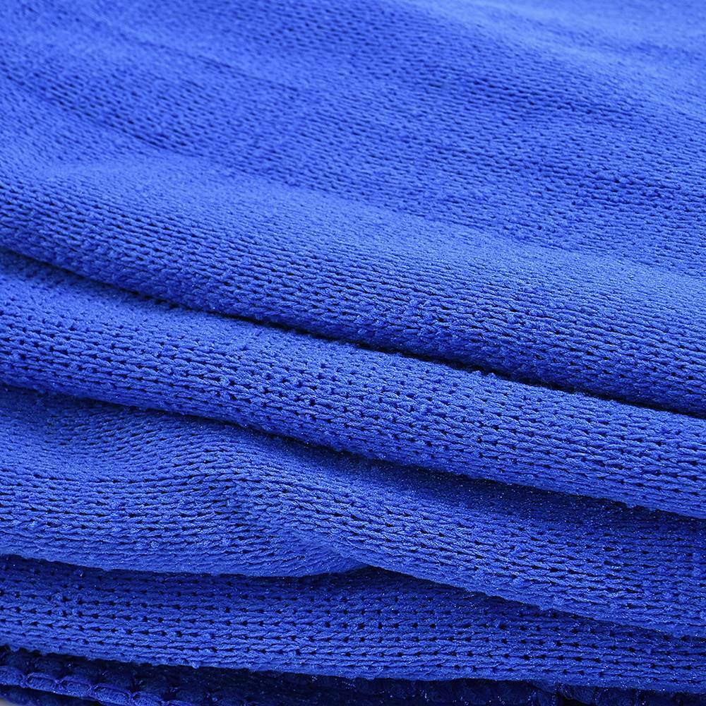 Blue Large Microfibre Cleaning Auto Car Detailing Soft Cloths Wash Towel Duster^