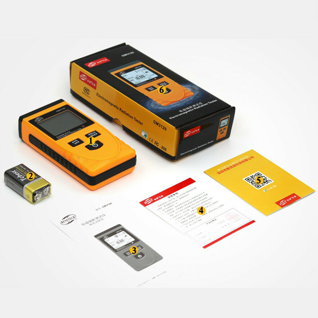 GM3120 Digital Electromagnetic Radiation Detector Meter Electric 1-1999V/m