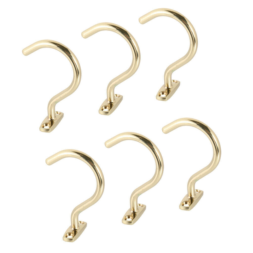 6PC Snooker Billiard Table Cue Brass Hook Bridge Stick Pool Cue Hanger Assy