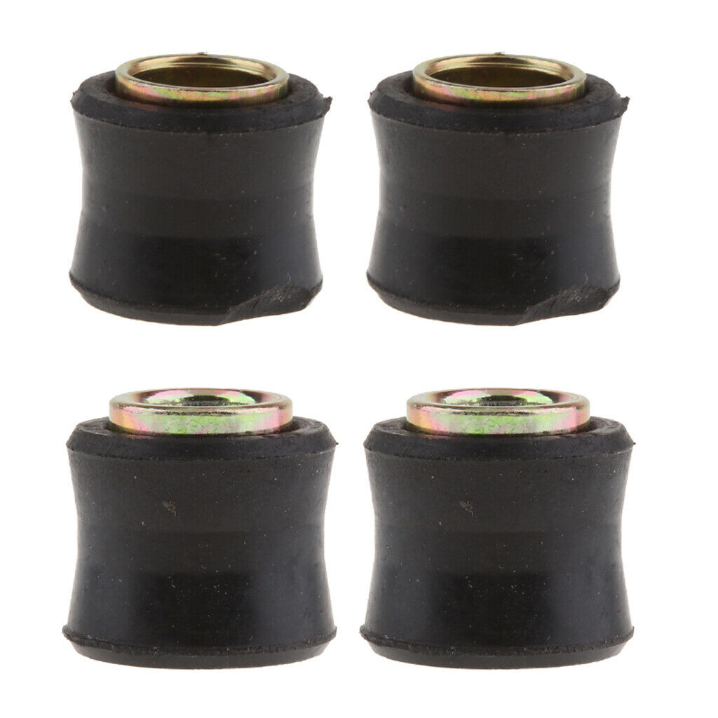 4x Motor Shock Absorber Rear Bush 10mm & 12mm for Motorcycles Replacement