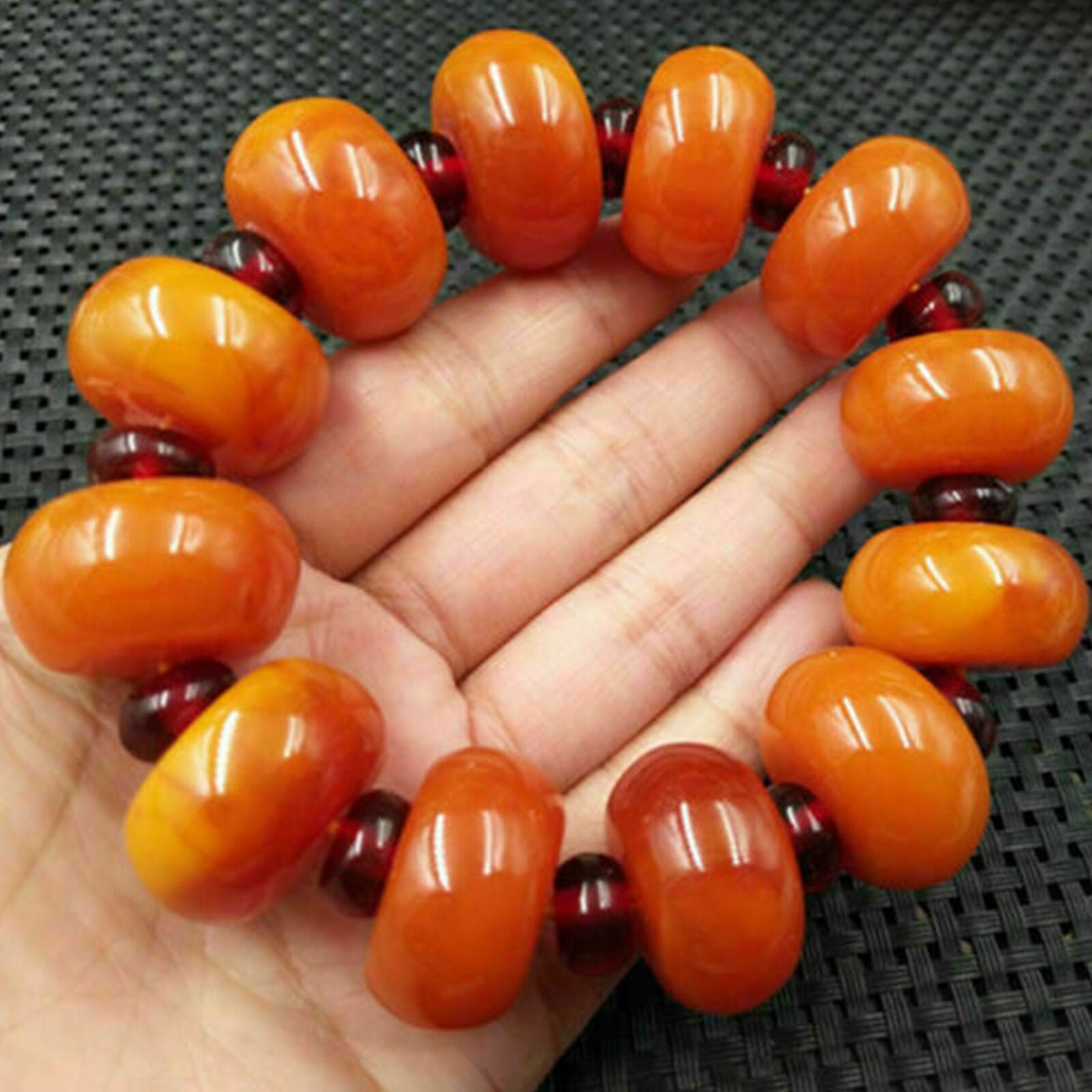Fashion Old beaded bangle amber bracelet beeswax Fine Bracelet AAA