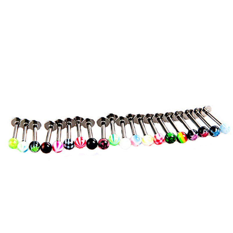 Flossy 10X Stainless Steel Ball Top Lip Studs Ear Rings Tragus Body Pierci.l8
