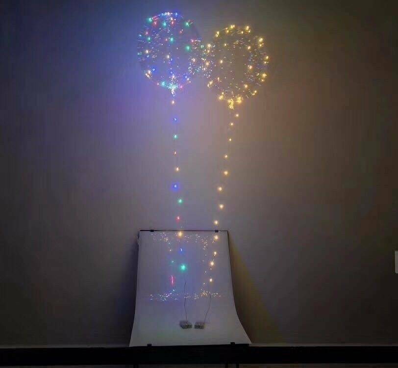 18" LED Light Up Balloons Transparent Wedding Birthday Xmas Party Lights Decor~